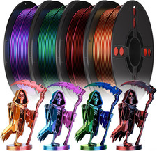 1.75 PLA Filament Bundle, Silk PLA 250G*4 Dual Color Coextrusion Filament picture