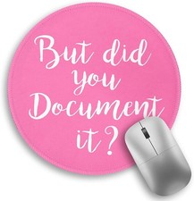 Funny Work Mouse Pad, Small Round Mouse Pads for Desk, Cute Mini Travel Mousepad picture