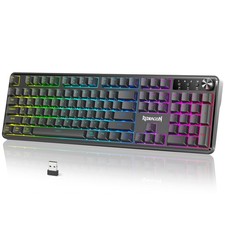 RM104 Wireless Gaming Keyboard with Knob, TriMode BT/2.4G/USBC RGB Computer K... picture