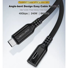 UGOURD Thunderbolt 4 Multi‑Style Right Angle Cable USB 4 Elbow USB‑C Cable 40Gbp picture