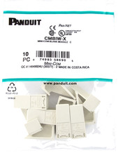 Panduit CMBIW-X Mini-Com Blank Module, 10-Pack, Off-White ~STSI picture