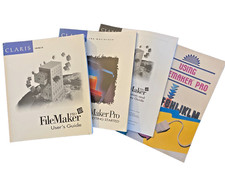 5 Vintage FileMaker Pro 2, 4.0 and Plus - Manuals for Macintosh 1992-97 Set of 5 picture