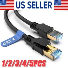 Cat 8 Ethernet RJ45 Cable Super Speed 40Gbps Patch LAN Network Gold Plated Lot picture