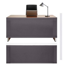59x24 Inch Under Desk Privacy Panel, Desk Skirt Office Home, Lavender Gray picture