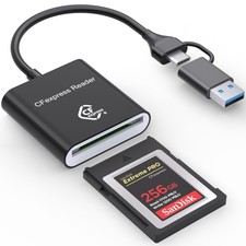 CF Express Type B Card Reader with USB 3.2 (Gen 2) 10Gbps, USB-C & Black  picture