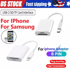 TF/SD Card Adapter Camera Reader for iPad iPhone6 7 8 Plus 13 14 15 Pro X Xs Lot picture