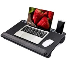 Extra Large PU Lap Desk for 17.3 Laptops - Phone Holder Wrist Rest picture