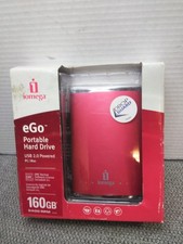 NEW Iomega USB 2.0 160GB eGo Rugged Portable Hard Drive (RED) picture