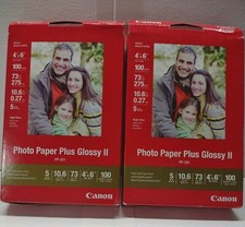 Lot of 2 Canon PP-201 Photo Paper Plus GLOSSY II 4