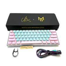 Matrix Keyboards Clix x Matrix Official Gaming Keyboard 60% Cotton Candy picture