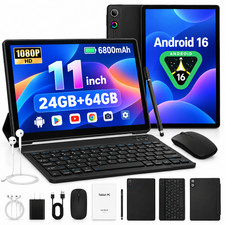 AEEZO 11 Inch Android 16 Tablet 24GB+64GB ROM WiFi 5G/2.4G 6800mAh Face ID Unloc picture