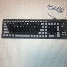 Foldable Silicone Keyboard All Black USB Wired Waterproof Rollup Laptop Sungwoo picture