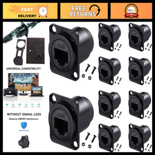 10PCS D-Type RJ45 Coupler, Shielded Panel Mount Connector for Ethernet Networkin picture