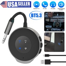 USB Wireless Bluetooth 5.3 Transmitter Receiver FM Car Music Audio Aux Adapter picture