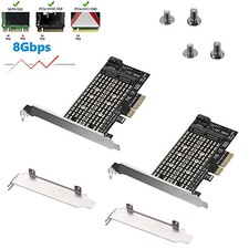 2Pcs Adapter Card For M2 NGFF to Desktop For PCIE x4 x8 NVMe SATA SSD Express US picture