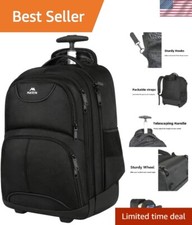 Versatile 17-Inch Wheeled Backpack Trolley Suitcase for College and Business picture