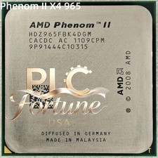 Used AMD Phenom II X4 965 CPU 3.4GHz Quad-Core HDZ965FBK4DGM AM3 125W Unlocked picture