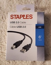 Staples USB 2.0 Cable 6' (1.8m) length USB cable good for printers USB 2.0 Cable picture
