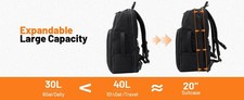 Travel Backpack With 30-40L Expandable Capacity Laptop Backpack Water-resistant picture