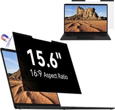 Magnetic Laptop Privacy Screen 15.6 inch, Removable Anti Glare Protector Filter picture