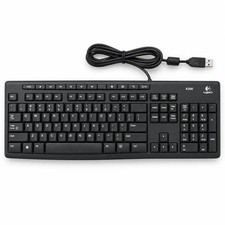 Logitech K200 Wired USB Media Keyboard 112-Key US QWERTY Black picture
