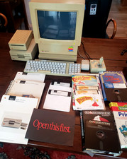 Apple IIGS COMPLETE 2 Drives Keyboard Mouse Joystick ALL Documentation Games etc picture