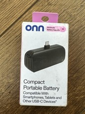 Onn Compact Portable Battery  Compatible With Smartphones Tablets And OtherUsb-c picture