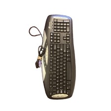 Gateway Keyboard KB-0401 Black Wired PS2 Vintage picture