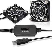 Dual 50Mm USB Fan with 3 Speed Control, Mini 5V DC Cooling Cooler picture