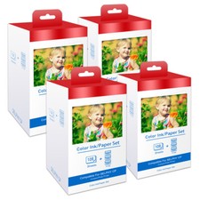 Canon Selphy CP1300 CP1200 4x6 108 shts Color Ink Paper Set KP-108IN Lot picture
