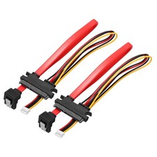 30cm PH2.0 4 Pin to SATA 7+15 Pin Power Cable, 2 Pack 90 Degree SATA Right Angle picture