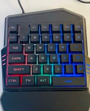 BUGHA One Handed Gaming Keyboard Black Wired USB Tested Working picture