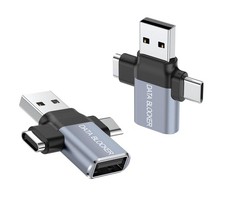 4-in-1 USB Data Blocker 2-Pack Metal Juice Jacking Protection for iPhone 15 16 picture