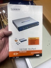 Linksys Fast 16 Port Ethernet Switching Router Hub # RV016 Work Group 10/100 VPN picture