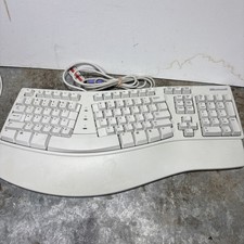 Microsoft Keyboard Elite X03-51763 Natural PS2 Wired Ergonomic VTG NOT YELLOWED picture