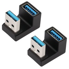2 PCS U Shape USB 3.1 Adapter 180 Degree USB A Male To Female Coupler 10Gbps picture