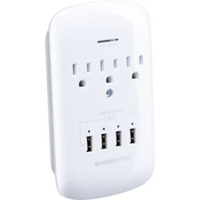 Monster Cable 3-Outlet Wall Tap Surge Protector With 4-USB-A picture