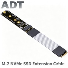 ADT M.2 NVMe Key M SSD Riser Cable PCIe 5.0 X4 Gen5 High Speed Extension Adapter picture