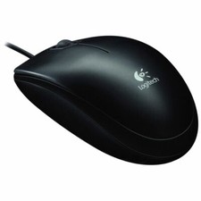 Logitech B100 Optical Full-Size Corded Mouse Black Home Office  picture