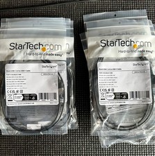 Lot of 10 StarTech RUSB2CC1MB USB-C to USB-C Cables 1m 60W Rugged Black NEW picture