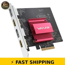 WAVLINK 8K/4K PCIe 4 Monitors Card - Dual DP & HDMI picture