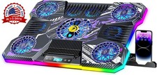 Base de refrigeración para portátil, base de refrigeración RGB con 9 ventiladore picture