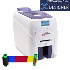 Pointman Nuvia N20 (N30) DUAL-Sided Printer Bundle w/ Color Ribbon & Software picture