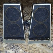 Altec Lansing 221 2.0 Wired Computer Speakers 3.5mm Jack Black/Silver picture