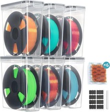 Filament Storage Box, 6 Pack, Clear, for 1KG Spools picture