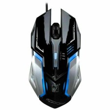 Gaming Mouse LED Breathing Fire 4 Button Silent USB Wired 1600 DPI Laptop PC USA picture