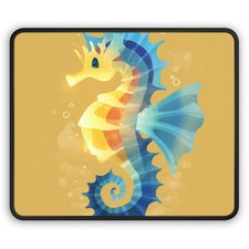 Colorful Seahorse Gaming Mouse Pad | Ocean Creature Desk Mat picture