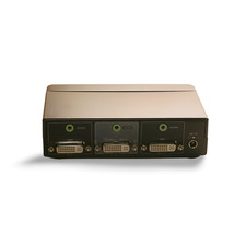 DVI HDCP 1x2 Signal Splitter Amp Powered with Audio - Beige picture