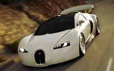 Cars white bugatti veyron vehicles million Desk Mat Stitched picture