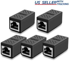 5pcs RJ45 Inline Coupler Cat7 Cat6 Cat5e Ethernet LAN Network Cable Adapter 5x picture